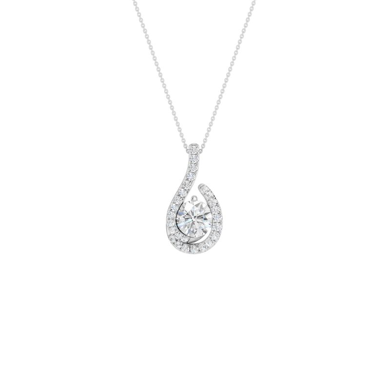 Lab Grown Diamond 1 1/4ctw. Pendant in 14k White Gold image number null
